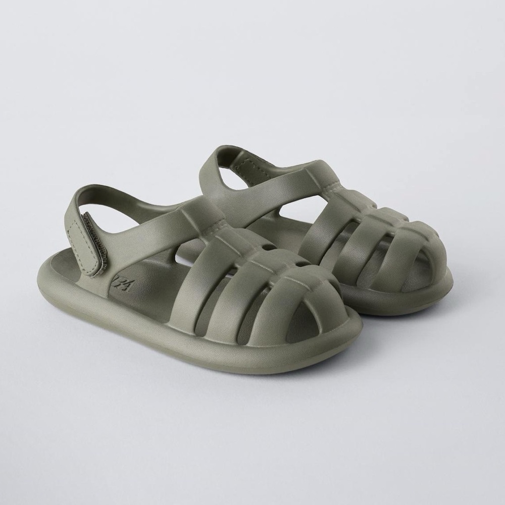Zara Kids Sandals in Olive Green